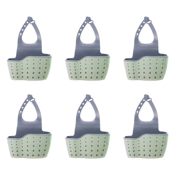 WINDLAND Practical Adjustable Faucet Mounted Organizers Double Deck Drying Rack Easy Cleaning Plastic Storage for Kitchen Tool