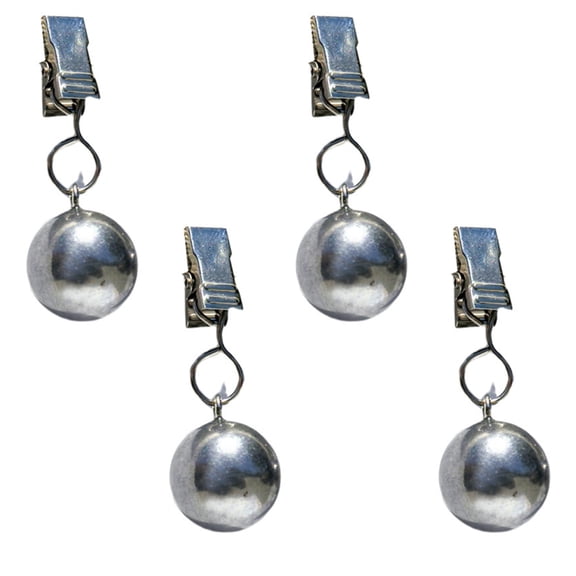 WINDLAND Practical Metal Ball Clamps for Securing Tablecloths Curtains in Homes Camping Event