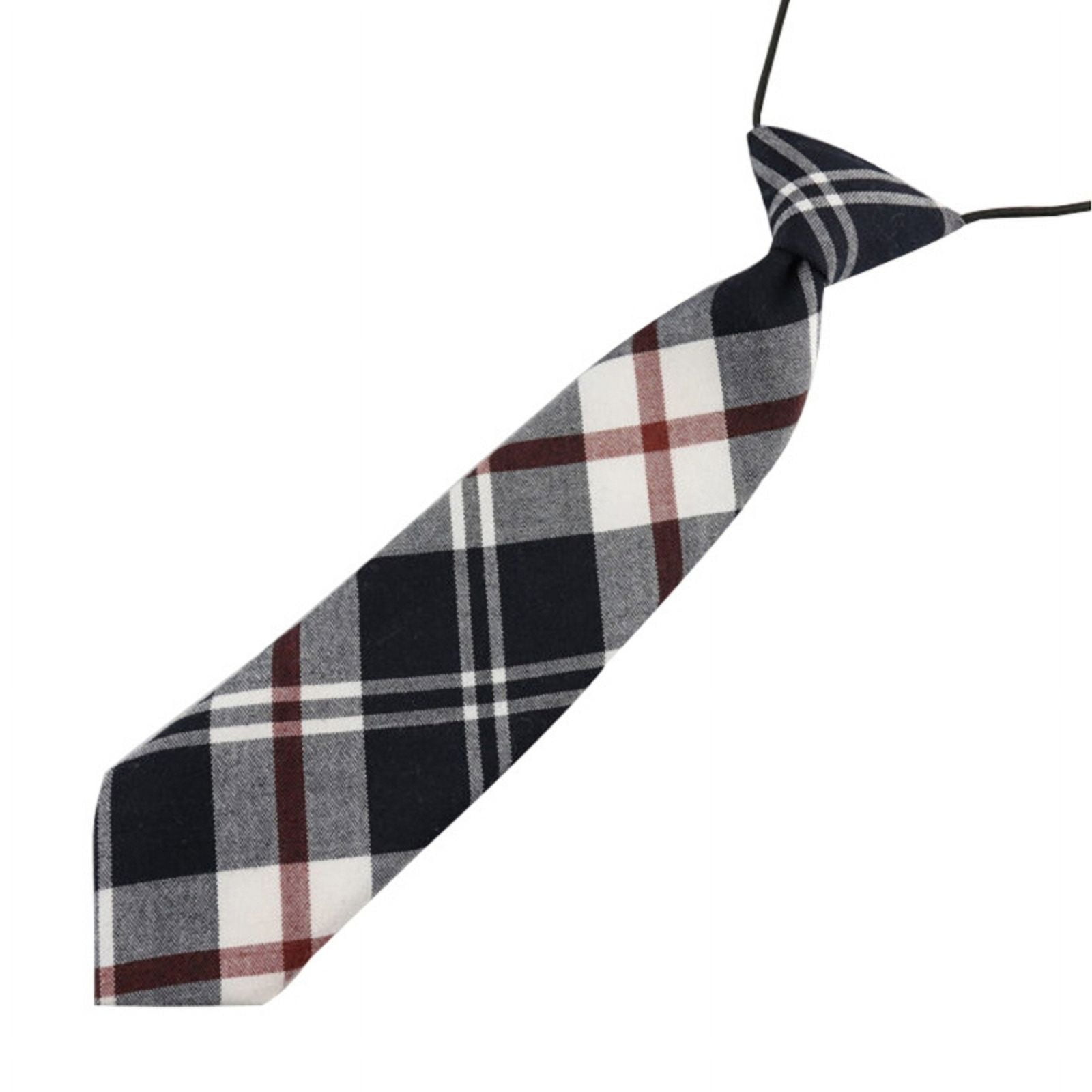 WINDLAND Pretied Neckties For Boy Kid Plaid Tie for School Uniform