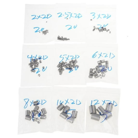 WINDLAND Precisions 120pcs Steel Helical Thread Repair Assortment 2mm ...