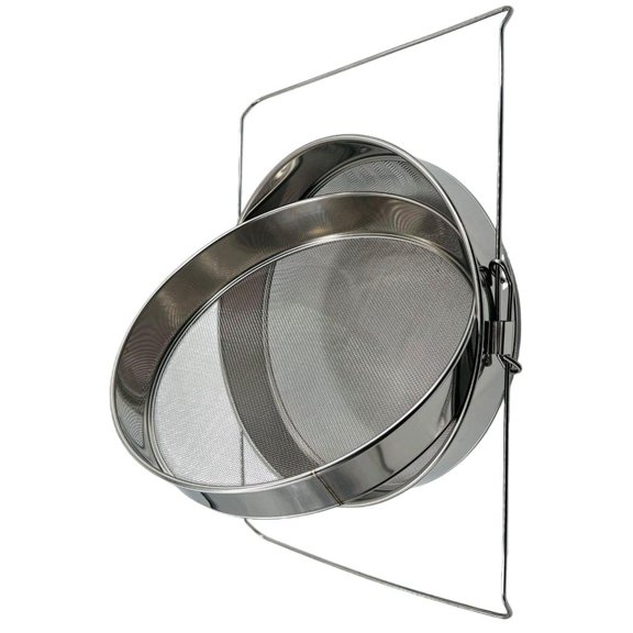WINDLAND Premium Stainless Steel Double Sieve Liquid Strainer For Home And Kitchen Use