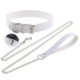 thumbnail image 1 of WINDLAND Punk Choker Necklace Punk Hauling Chain Bell Choker Leather Collar Choker, 1 of 1