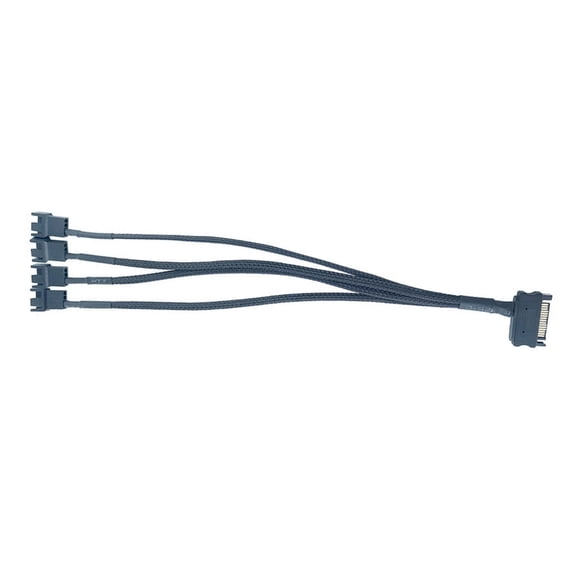 WINDLAND Quality PVC Satas To 4Pin Cooling Fan Adapter Cable With Stable Current For Computer Builders Effortless PC Setup