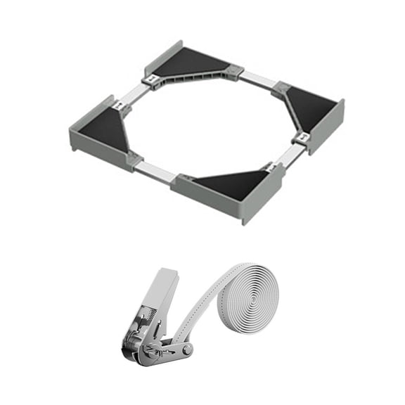 WINDLAND Quick Assembly Stackable Washer Dryer Frame Removable Clothes Drying Rack Adjustable Length Washing Machine Stand