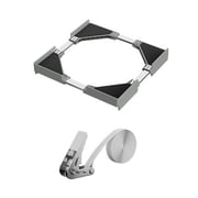 WINDLAND Quick Assembly Stackable Washer Dryer Frame Removable Clothes Drying Rack Adjustable Length Washing Machine Stand