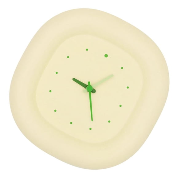 WINDLAND Quiet Modern Bubble Clock Cream Yellow Battery Operated For Home Bedroom Study