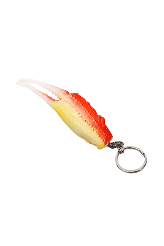 Realistic Fried Crab Claw Keyring PVC Design Unique Bag Charm Car Decoration