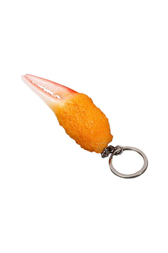 Realistic Fried Crab Claw Keyring PVC Design Unique Bag Charm Car Decoration