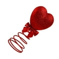 thumbnail image 1 of WINDLAND Red Heart Spring Loaded Tree Toppers Festival Cotton Metal Christmas Decoration, 1 of 11