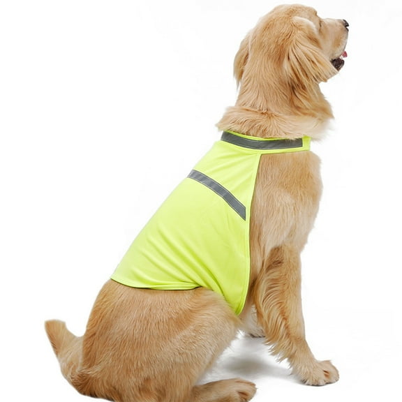 WINDLAND Reflective Pet Vest for Night Walk Safe Dog Visible Vest with Adjustable Hood Breathable Puppy Walking Camping Clothes