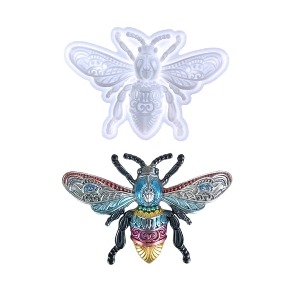 WINDLAND Large Bees-shape Keychain Silicone Mold Pendant Ornament Mold for Valentine Gift