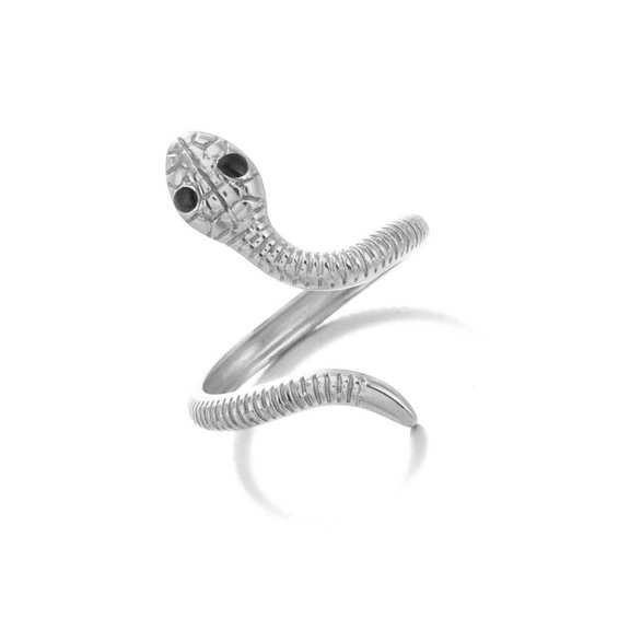 WINDLAND Retro Styles Open Adjustable Serpents Rings Stainless Steel Fashion Jewelry