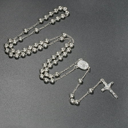WINDLAND Rosary Beads Catholic Necklace for Cross Pendant Religious Gift Rosaries for Wom