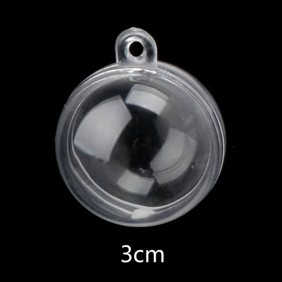 WINDLAND Clear Plastic Fillable Ball Mold for DIY Xmas Tree Hangings Party Decorations