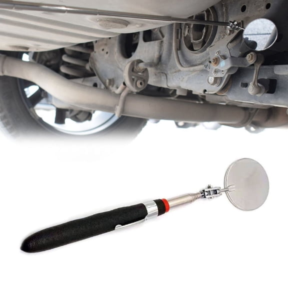 WINDLAND Round Telescoping Mirror Extendable Handle for Hard-to-reach Area Detection