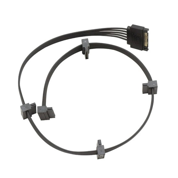 WINDLAND 15Pin Sata Power Supply Splitter Cable for Hard Drive 1 15in To 3/4/5 Extension