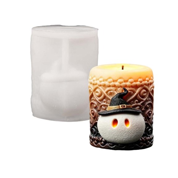WINDLAND Seasonal Display Candle Form with Hat Top Pattern for Tables