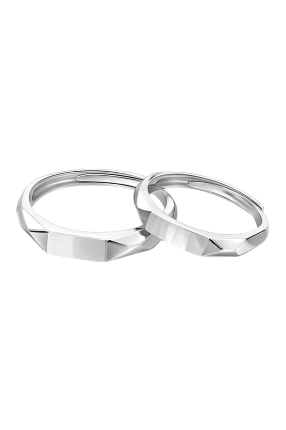 Secret Projection Ring Sterling Silver Adjustable Size Finger Ring for Couples