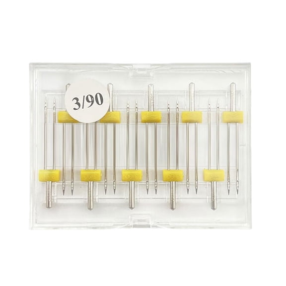 WINDLAND Set Of 10 Sewing Machine Needle Stretch Twin Needle For Household Sewing Machine Twin Needle For Fabric Project