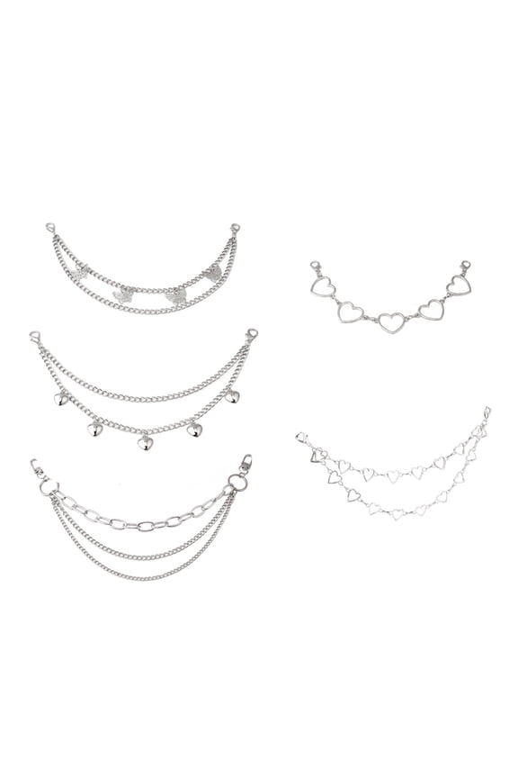 Set of 5 Stylish Bag Strap Set Alloy Bag Chains Adjustable Lengths Chain Fashion Statements Bag Charm Bag Accessories