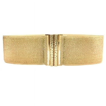 WINDLAND Shimmering Waist Belt Women Waist Cincher Elastic Wide Belt DownJacket Belt