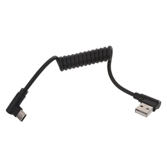 WINDLAND Short Coiled Spirals Cable Leads USB to Type C Phone Charging Data Transfer Cable