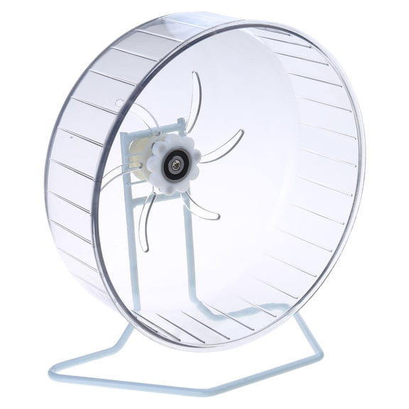 WINDLAND Silent Exercise Wheel with Metal Stand Plastic Disc Spinner Saucer Hamster Running Wheels for Rats Mice Gerbils 4 Sizes