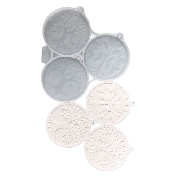 WINDLAND Keychain Resin Mold Life Tree Keyring Silicone Molds Epoxy Resin Casting Mould