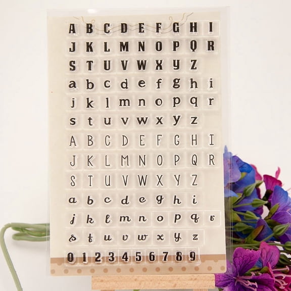 WINDLAND Silicone ClearStamps Word Letter Background Seal Stamps for Diary Card Photo