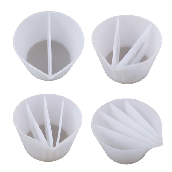WINDLAND Clear Silicone Epoxy Resin Mixing Cups Distribution Measuring Cup DIY Epoxy Resin Tools for Jewelry Making Hobby Craft
