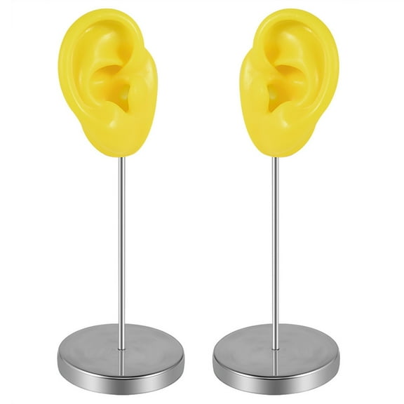 WINDLAND Silicone Left Right Ear Form for Cosmetic Training Realistic Human Ear Mannequin