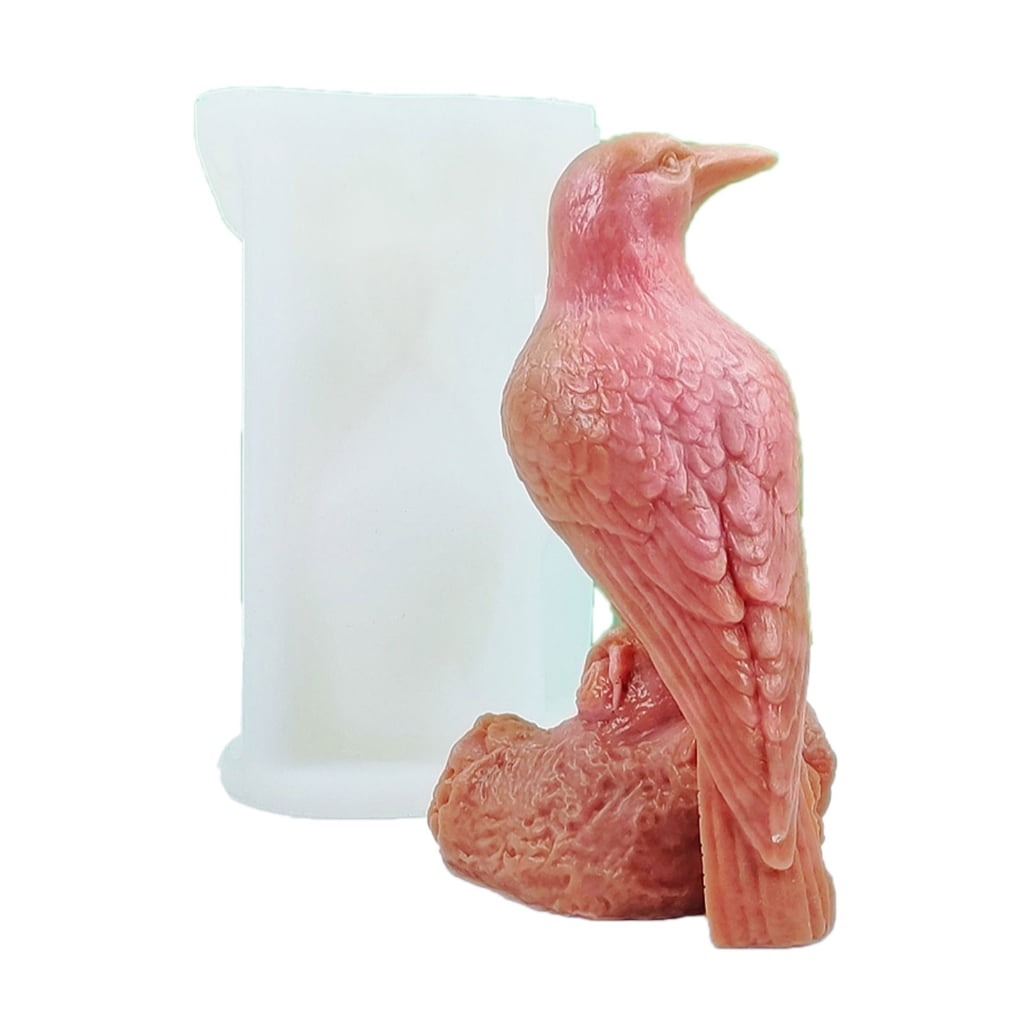 WINDLAND Silicone Molds 3D Crow Candle Molds Halloween Castings Molds Craft Molds Baking Molds Resins Molds for Candle Making