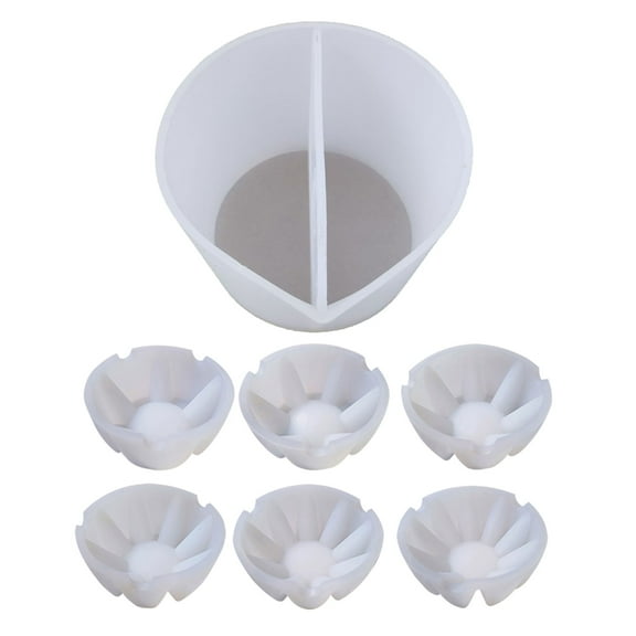 WINDLAND Silicone Split Cup 2/3/4/5 Chambers Reusable Silicone Pouring Divided Cups for Fluid Art Acrylic Paint Resin DIY Making
