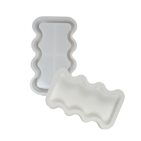 WINDLAND Silicone Tray Mold Aquas Ripple Shaped Mould Plaster Mold for Home Decoration