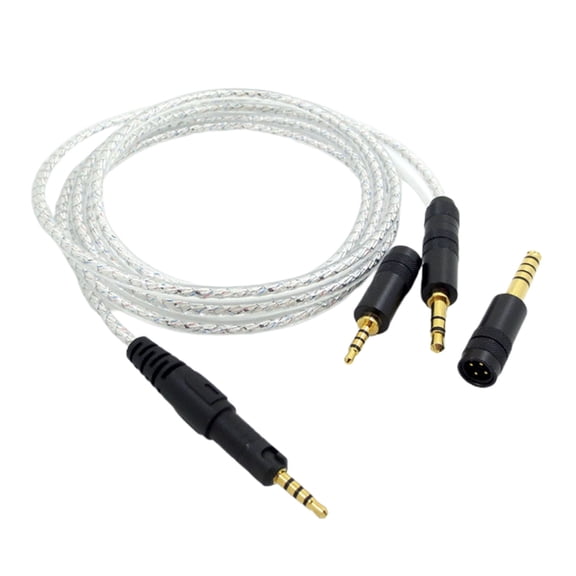 WINDLAND Silver Plated Cable for Technica ATH-M50X M40X M70X Earphones Upgrades Wires