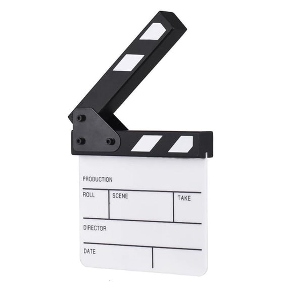 WINDLAND Small Acrylic Clapper Board Clapperboard for Film and Video Directing 15x16.50CM