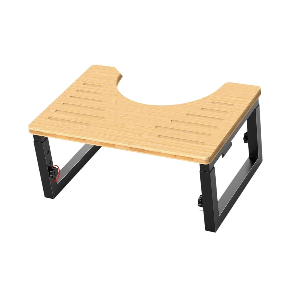 WINDLAND Small Foldable Bath Step Stool Adjust Height Toilet Seat ...