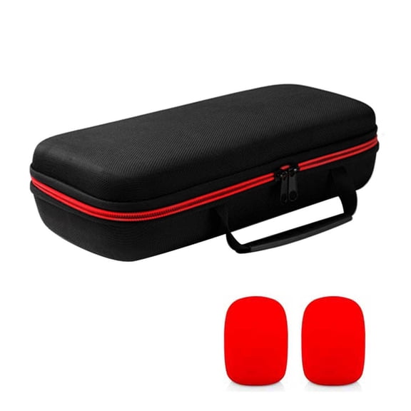 WINDLAND Small Travel Bag Case for Double Handheld Microphones Build-in Pocket