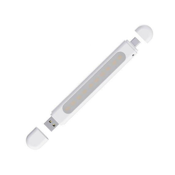 WINDLAND Small USB LED Light with 10 LED Beads Mini Night Lamp Micro USB or Type C Ports