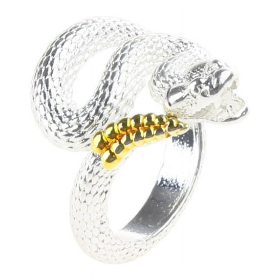 WINDLAND Snake Ring Animal Punk Finger Ring Gothic Rattlesnake Wrap Ring Serpent Shape