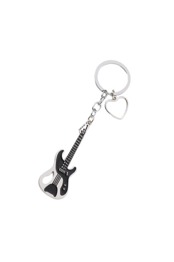 Modern Guitar Keychain with Brilliant Rhinestones Sweet Cool Girls Key Chain