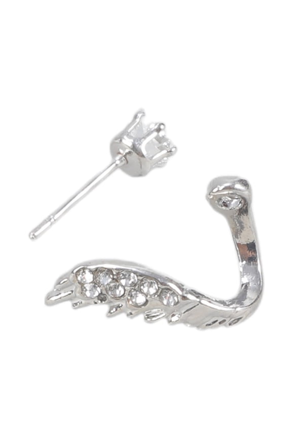 Sparkling Crystal Rhinestones Wing Ear Bone Nail Cartilage Stud Earring Elegant Jewelry Accessory For Women Party Wear