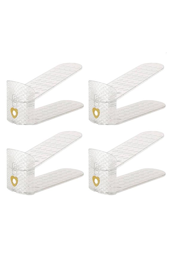 Stackable Shoe Shelf For High Heels Sports Shoes Stacker Home Organizers With Sturdy Plastic Frame