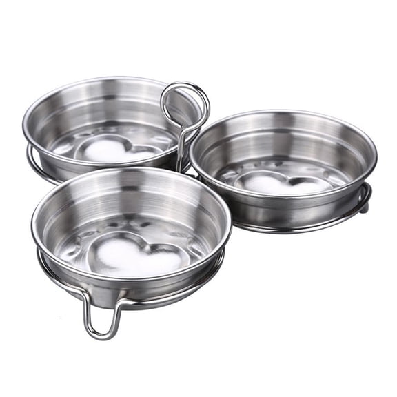 WINDLAND Stainless Steel Heart Egg Poacher Non-stick Eggs Poaching Pod Cooking Steamer