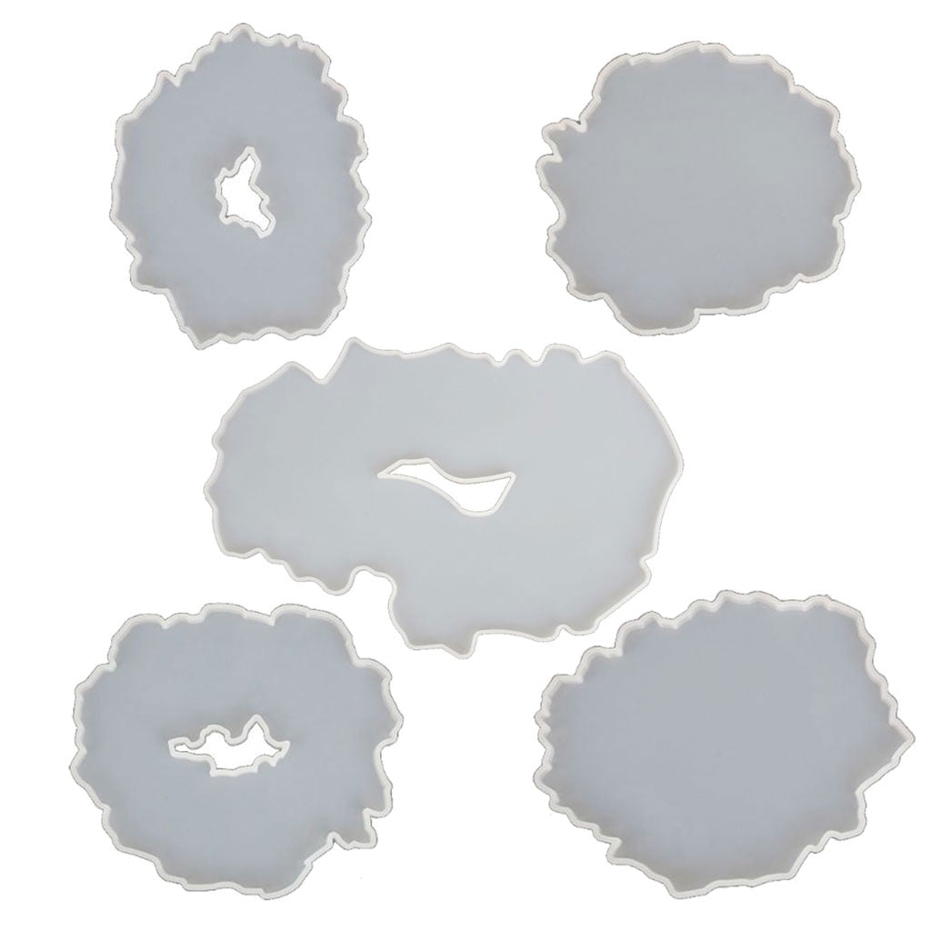WINDLAND DIY Coasters Shape Epoxy Silicone Mold Coasters Shape Resin Casting Mold for Children Handmade Art Crafts Tool Durable