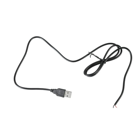 WINDLAND 3A Copper USB Single Head Charging Cable Cord 2Pin Bare Wire Soldering Line