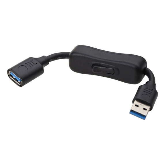 WINDLAND Straight-headed USB 3.0 Extension Cable Cord with On Off Switch Support Data Transfer & Power Supply for USB-powered Fan