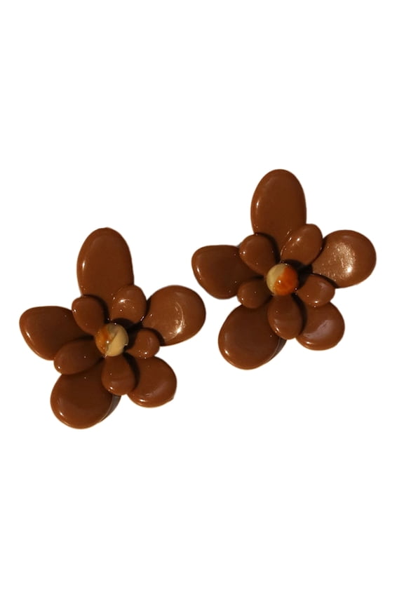 Stylish Acrylic Flower Earrings for Sensitive Skin Elegant Daily Wear Accessories