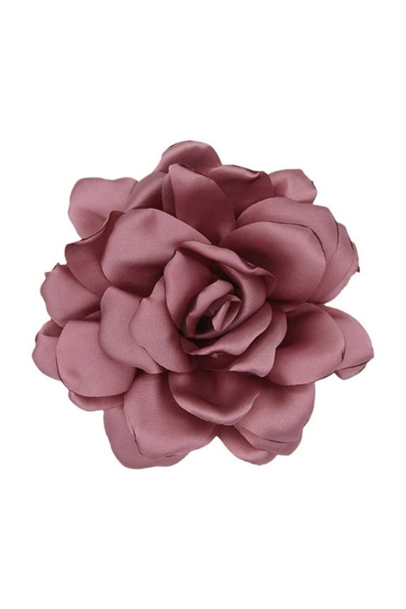 Stylish Big Flower Brooch Pin in Soft Fabric Elegant Flower Lapel Pin Adornment