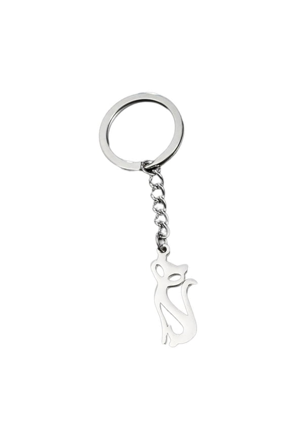 Stylish Cats Shaped Key Holder Stainless Steel Silver for Fashionistas